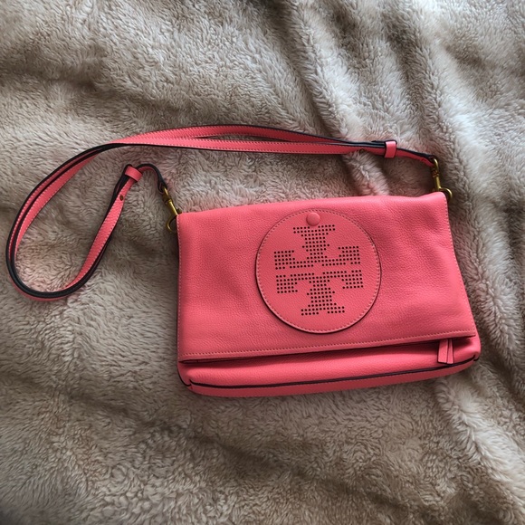 Tory Burch Handbags - TORY BURCH Bubblegum Logo Crossbody